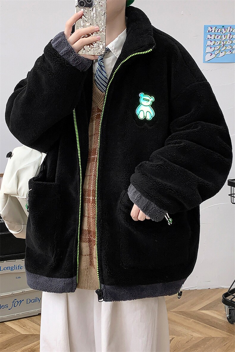 冬款加绒加厚棉衣外套港风潮羊羔绒休闲棉服男士8843-P110控价138,男装棉衣,电商A441-1