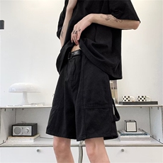 牛仔短裤男夏季宽松五分裤潮牌ins美式复古水洗休闲裤DM6525-P35，男装牛仔裤，星座1008-2