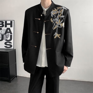 2026春装新中式男士秀禾服立领中山装结婚礼服新郎订婚唐装外套图片