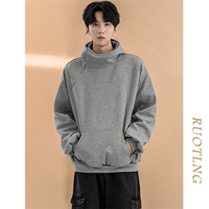 现货-秋季新品连帽卫衣男重磅休闲宽松潮牌时尚外套-AW23044-P65，男装卫衣，电商A351