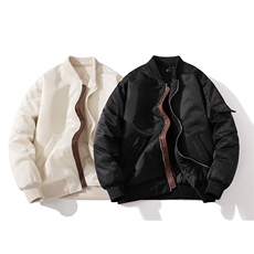 现货2色秋冬带帽情侣外套飞行服外套棉服夹克，男装夹克，电商A105