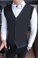 YC101-春秋男衬衫马甲两件套夜店酒吧KTV衬衫工作服大码，男装衬衫，星座717A