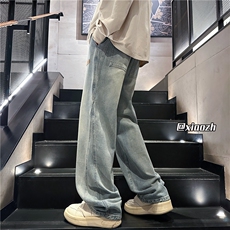XZ616秋季重磅设计感贴标分割休闲牛仔长裤TY1010特P65控78，男装休闲裤，星座512A（原616）
