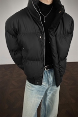 支持二开立领PU皮棉服男短款棉衣外套宽松面包服M810-P75，男装棉衣，电商A441