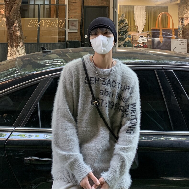 B390P50秋冬男装毛衣时尚休闲宽松打底衫鹿毛绒,男装针织衫/毛衣,星座512-6