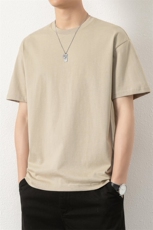 夏季薄款短袖体恤男士潮流休闲宽松凉感半袖T恤衫男款上衣打底衫，男装T恤，钱塘6003（原4033）