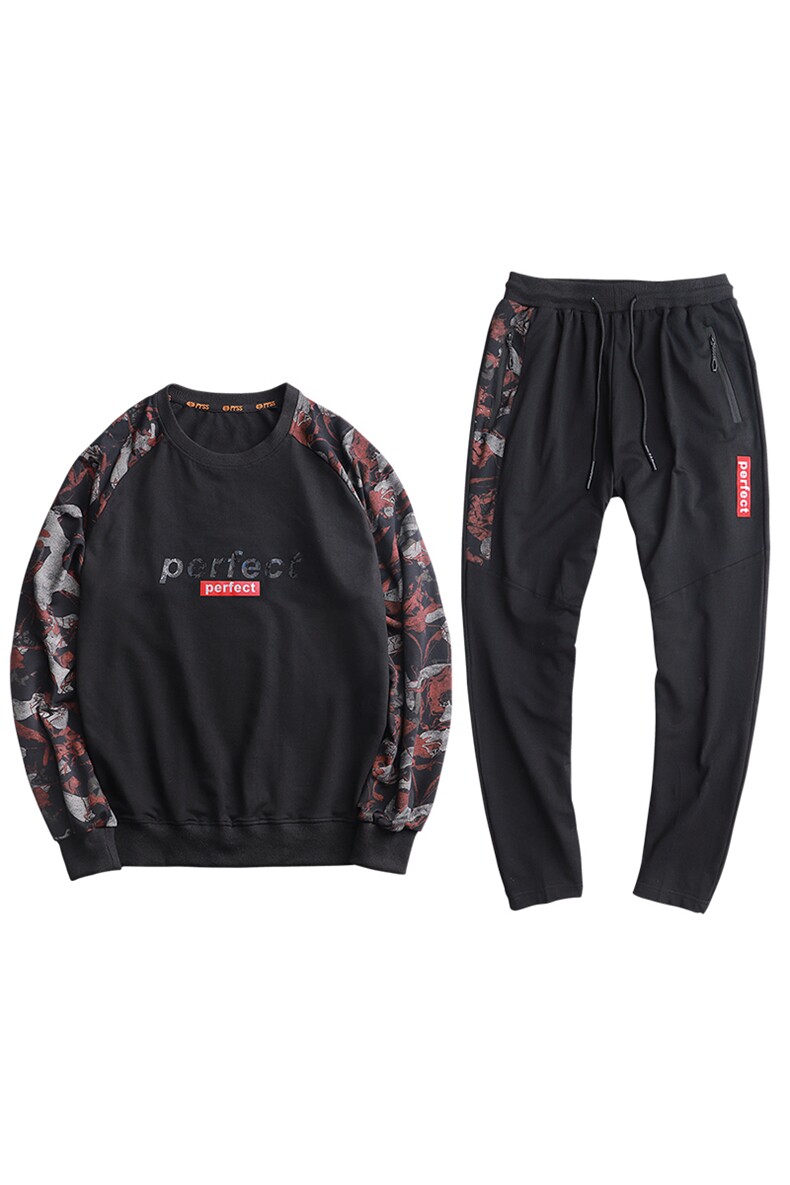 运动套装男士春季卫衣休闲运动服装两件套加肥加大L-9XL9568P130,男装休闲套装,星座802