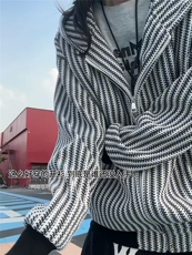 XZ809A/YGW02/P75/控118重磅雪尼尔小香风开衫连帽卫衣外套，男装T恤，星座809A(原222-1)