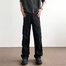 1506-1/KG291/P42情侣宽松休闲裤春秋阔腿长裤微喇叭日系男裤子，男装休闲裤，星座1506-1