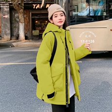 A578-P105冬新款工装棉服外套情侣网红美式连帽冲锋衣棉衣，男装夹克，星座911