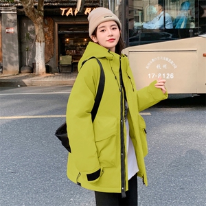 A578-P105 冬新款工装棉服外套情侣网红美式连帽冲锋衣棉衣图片