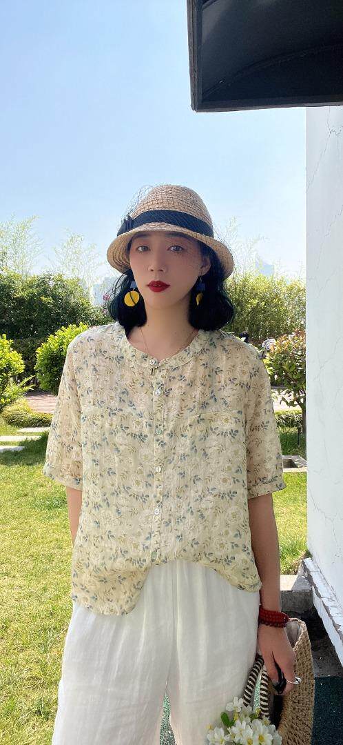 纯苎连衣裙小衫裤子裙子衬衣 时尚风 风淑女风休闲风，女装连衣裙，川哲