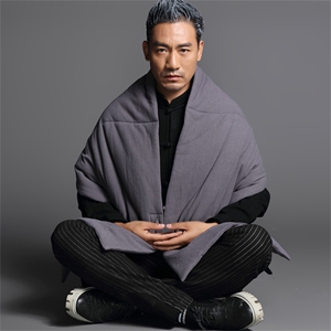 风男士唐装男棉衣复古披肩棉佛系打坐男女保暖披风8810-P75