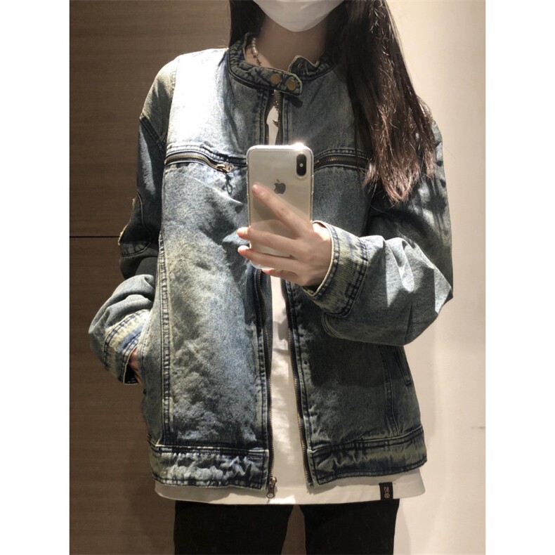 【有货】美式复古水洗蓝色牛仔外套男春秋短款夹克W353LL-特P75,男装夹克,星座1007（原301D）