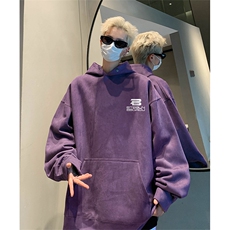 抖音得物供货提供视频秋冬重磅美式麂皮绒连帽卫衣JLM33，男装卫衣，电商A486