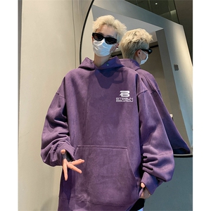 抖音得物供货提供视频 秋冬重磅美式麂皮绒连帽卫衣 JLM33图片