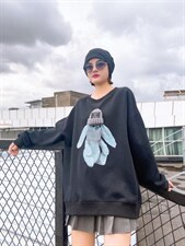 现货2021秋季新款长袖复合简约百搭卫衣，女装卫衣/绒衫，OGENI 欧葛妮