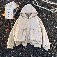 冬季保暖连帽棉服男宽松cleanfit大理石座山雕外套潮MF373-P102，男装棉衣，星座412-3