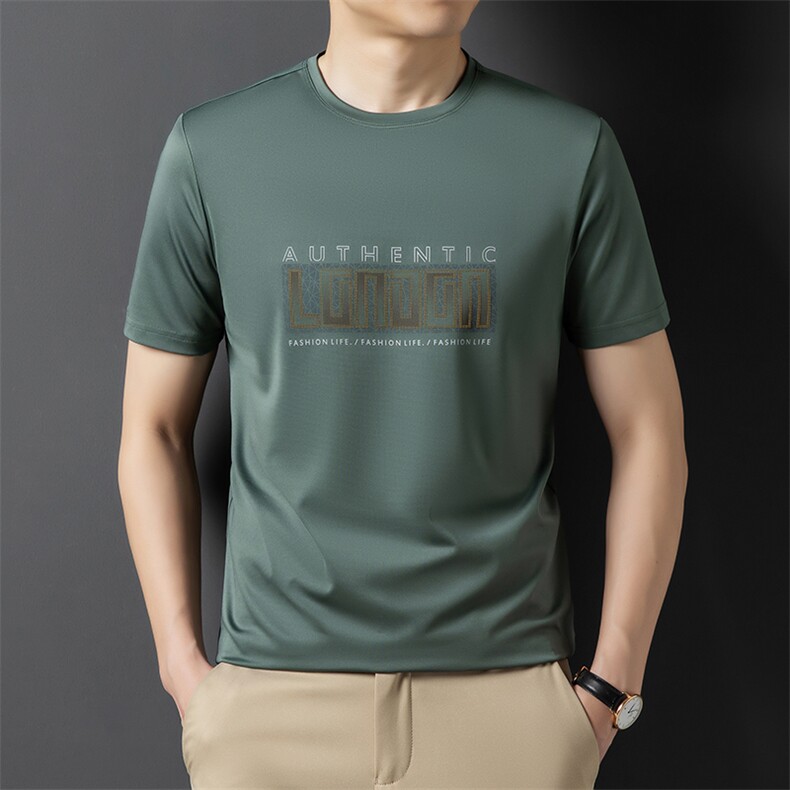 JT3349男士2023年夏季新款百搭圆领T恤短袖商务休闲体恤P50,男装T恤,电商B360