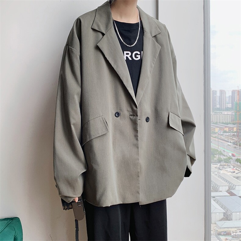 秋休闲小西服原宿韩版港风西装外套夹克外套单排扣男装 W1363-P55图片