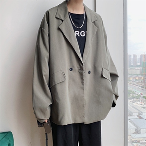秋休闲小西服原宿韩版港风西装外套夹克外套单排扣男装 W1363-P55图片
