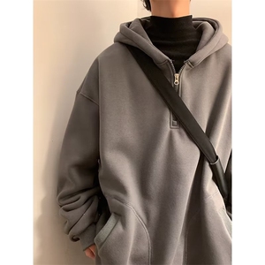 卫衣男潮牌秋冬高街hiphop加绒款外套A26P40图片