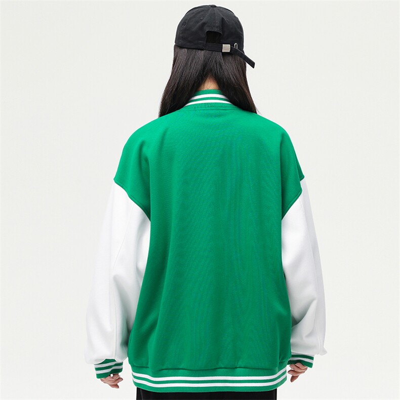 春秋季棒球服外套新款ins潮情侣学生休闲针织夹克A305-DF32-P75,男装夹克,电商B306