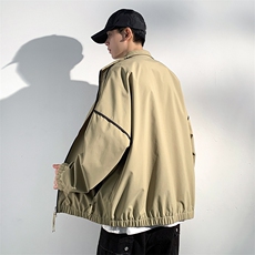休闲拉链夹克情侣冲锋衣防风衣连帽外套JK452p65，男装夹克，电商D315