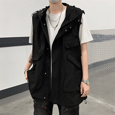 F274-P482024夏季新款机能坎肩连帽马甲男潮牌百搭工装背心现货，男装背心/马甲，星座512-6