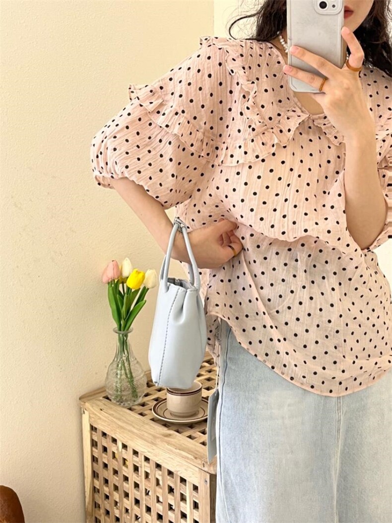 经典韩系点点小衫，其它，DAP