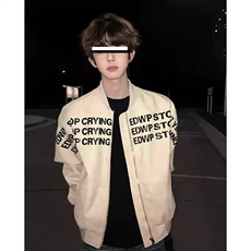 春秋季新款棒球服皮衣外套男士休闲潮复古痞帅美式夹克HH720P65，男装皮衣，星座1013-5