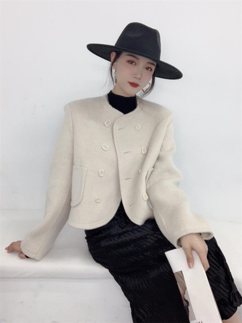 时尚短款双面呢，其它，新依西阁