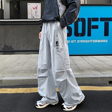 秋季美式户外骑行防风多口袋松紧腰男宽松冲锋裤K24035-特P50控98，男装休闲裤，电商A001