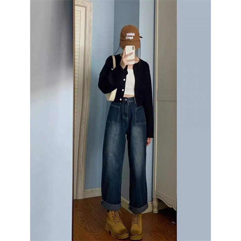 1506-1/K88011/P41个性字母牛仔裤嘻哈ins潮高街潮流痞帅长裤男女图片