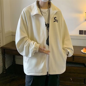 高级感外套男春秋卫衣外套潮牌翻领高街宽松休闲衣服WY415/P40图片