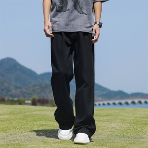 夏季日系宽松直筒工装裤简约复古户外垂感休闲裤现货 K7913-P46图片