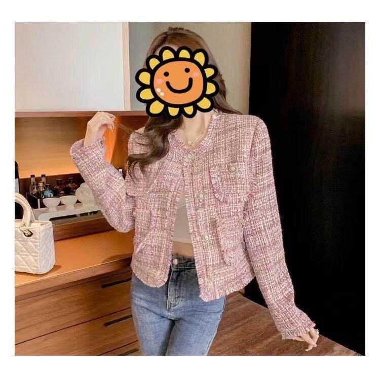 粉色小香风外套，其它，TANG.+