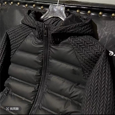 (网图)麦穗拼接羽绒服保暖连帽时尚百搭拼接羽绒服313B-2566-P140，男装羽绒服，星座313B