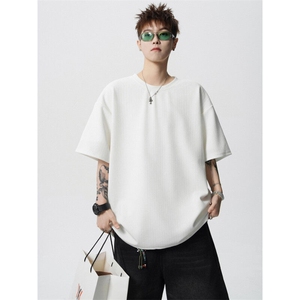 240g肌理感冰丝圆领短袖T恤男 M-5XL 特P18控38图片