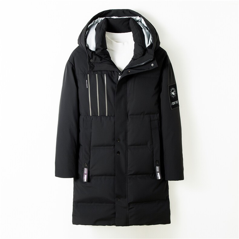 2023冬装新款中老年羽绒服男长款休闲白鸭绒外套ALXB8928-P405图片