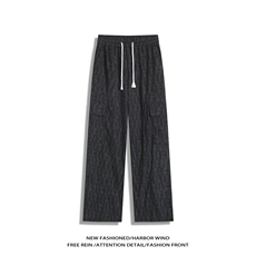 抖音品质新款扎染格子口袋设计宽松休闲裤B315-K25321-特p35控68，男装休闲裤，电商B315