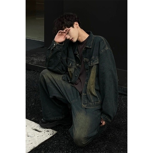 美式复古水洗工装牛仔外套JK02-P110图片