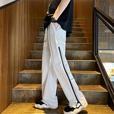 抖音品质！薄款速干冰丝休闲裤拉链冲锋裤313A-1-NK117-P65控78，男装休闲裤，星座808A-1