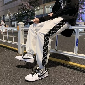 男秋季新款港风休闲裤束脚裤子K2825P25图片