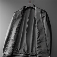 D66MJ21065海宁皮衣男绵羊皮夹克外套韩版修身商务男装P830，男装皮衣，电商B360