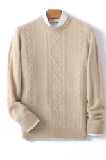 24新品秋冬男士羊毛衫圆领厚毛衣针织衫打底衫，男装羊毛衫，德晨羊绒