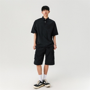 夏季半拉链polo衫短袖t恤男套装宽松休闲两件套A406 TZ5067 特P65图片