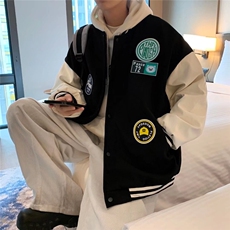 拼接印花情侣棒球服男春秋休闲夹克W1114P60，男装夹克，星座1116-2