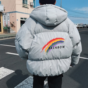 MY16064-P100 加厚加绒连帽棉衣男大码棉服男面包服男图片
