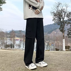 工装裤男新款高街ins潮牌宽松直筒裤中性AK879-P58，男装休闲裤，星座1109-3
